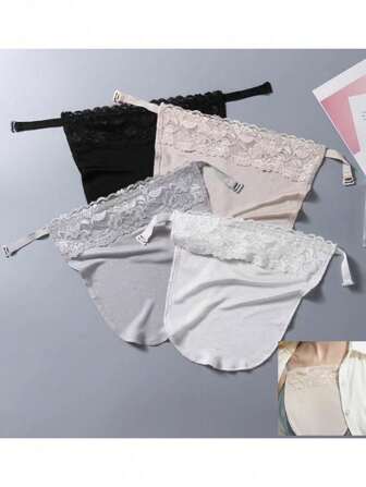 4件/3件/1件女士夏季蕾丝加垫胸罩插入防漏胸罩防滑胸罩贴胸罩包裹