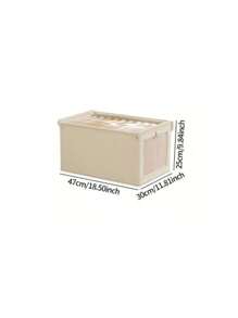 1 pièce Boîte de rangement pliable beige avec couvercle et fenêtre transparente, boîte de rangement pour vêtements style tiroir, décoration de maison pour la chambre, la salle des fêtes, décoration de chambre, décor de pièce, décorations, décorations, décor, rangement, organisateur pour robe, pantalon, chaussures, jean, botte, jupe