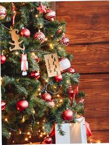 2 piezas Plantillas de pintura de huellas de madera reutilizables de Navidad, plantillas de artesanía de nieve DIY para fiestas, mini props para fotos, incluye 4 colores de polvo - multicolor - Ver 7