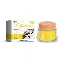 Lemon Scented Solid Car Air Freshener, Portable In-Car Fragrance Balm Aromatherapy - 60g - View 4
