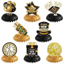 Trang trí tiệc đêm giao thừa 2025 Trang trí tổ ong để bàn Trang trí cảnh đêm giao thừa Trang trí lễ hội sân thượng tổ ong Bộ trang trí - Nhiều màu - Xem 2