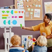 磁性书分数学习，彩虹磁性分数砖圆形活动套装教师用品，家庭学校用品小学家庭数学操作器