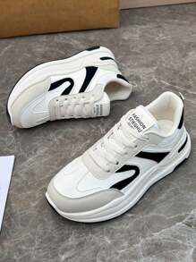 女士时尚舒适休闲鞋运动鞋，适合旅行和日常生活 - 米黑色 - 查看 5