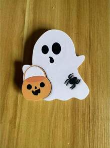Cute Ghost Halloween Indoor Decoration, Multi-Layered Wooden Tray Decor, Witch Broom, Pumpkin Pie Party Home Display,Christmas