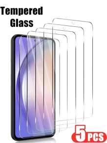 5 pezzi di protezione per schermo in vetro temperato ultra-chiaro, resistente ai graffi e alle schegge, compatibile con Samsung/Redmi, copertura totale, facile da installare, definizione alta, senza bolle, resistente a graffi e rotture, vetro temperato ultra-definito, regalo perfetto per compleanni, Pasqua, Festa del Papà, Natale, famiglia, amici, ragazzo/ragazza