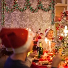 10/16,5 pies Guirnalda de oropel metálico de Navidad, adornos brillantes colgantes para árbol de Navidad, suministros de fiesta, decoración interior y exterior - Multicolor - Ver 3