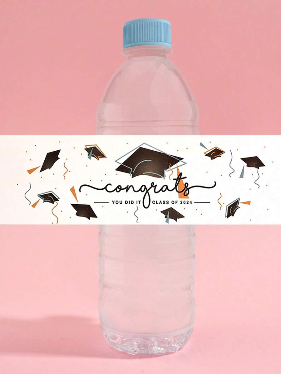 10pcs/Pack Graduation Water Bottle Stickers, Graduation Party Stickers, Party Water Bottle Labels,Christmas - Multicolor - View 1