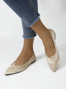 Flache Schuhe mit weicher Sohle, neue Ankunft Frühling & Herbst 2024, bequeme Slip-On Lässig Flache Schuhe mit Spitze, vielseitige Damen Sneaker in Großen Größen