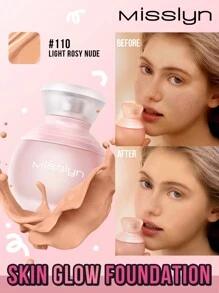 Misslyn Base Iluminadora da Pele, Base Mate de Longa Duração e Respirável - Base Mate Fair à Prova de Suor, Controle de Óleo, Cobertura Completa, Poros Disfarçados, Corretivo À Prova d'Água, Líquida Impecável, Sem Desbotamento, Leve, Maquiagem Y2K, Festa, Praia, Viagem, Acampamento, Presente Ao Ar Livre, Moda Rosa, Ano Novo, Cosméticos, Cosplay, Melhor Viagem, Festivais, Cor, Campus Escolar, Charme, Vibe, Ano Novo Chinês, Vegano, Livre de Crueldade