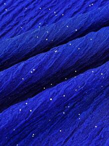 BIUBIU Plus Size Women's Sexy Solid Color Twist Knot Off-Shoulder Backless Sequin A-Line Dress, Suitable For Parties, Cocktail Events, Valentine's Day, Elegant Galas, Semi-Formal Occasions, Birthdays, Wedding Guests, Graduations, Dinners, Homecoming And More - Royal Blue - View 7