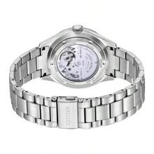 CITIZEN 50m Waterproof Mechanical Movement Stainless Steel Strap Japanese And Korean Watch 40mm Men's Watch Black Dial