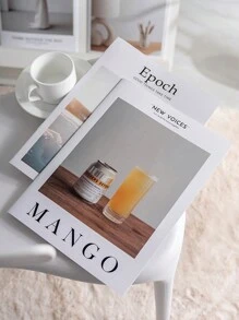 1Pc Ins Style Simple English Magazine, Photo Props, Photography Background, Home Furnishings, Simple Style Home Decoration, Suitable For Live Broadcast, Street Photography, Suitable For Food, Jewelry, Cosmetics And Other Photography Activities - Multicolor - View 4