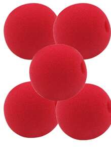 可选数量23/6/5/3/2pcs海绵小丑鼻子、圣诞海绵球、红色海绵球、节日魔术道具海绵球、圣诞派对配件，如手套、长袜、领结（部分配件为塑料制品，收货和发货时有轻微瑕疵）万圣节