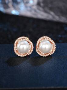 1 Pair Kids Pretty Cubic Zirconia Stud Earrings For Girls Gifts For Daily Decoration For Party Jewelry Birthday Gift - 1# - View 14