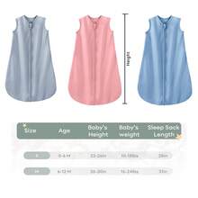 1 Stück Baby Schlafsack, 0-6 Monate Neugeborene und Säuglinge Schlafsack, Baby tragbare Decke, leichter Doppelreißverschluss Schlafsack, umkehrbarer Reißverschluss Baby Schlafsack, Neugeborene Baby Jungen und Mädchen tragbare Decke