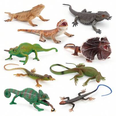 1pc Lifelike Wild Reptile Lizard/Chameleon Model Toy