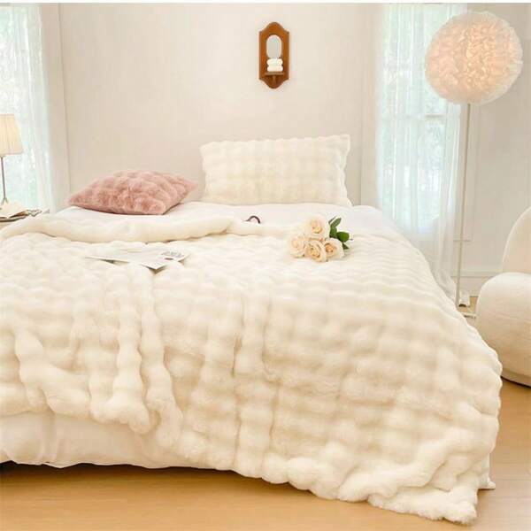 A Version 400g Plush + B Version 230g Milky Plush High Grammage Cat-Petting Feel Large Rabbit Plush Anti-Static Duvet Cover
