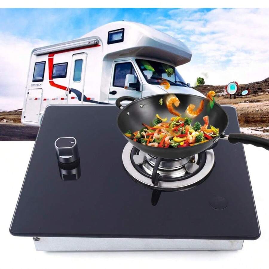 CNCEST Boat Caravan RV Gas Cooktop GRB001, RV Cooktop Stove, One