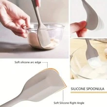 2pcs, 2in1, Silicone Spatula, Silicone Spatula Scraper, Mini Silicone Spatula, Jam Spatula, High Temperature Resistant Cream Spatula, Stirring And Baking Tool, Kitchen Utensils, Apartment Essentials, College Dorm Essentials, Back To School Supplies