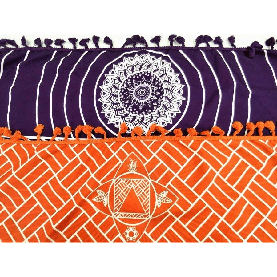 Colorful Chakra Yoga Mat And Sun Protection Shawl Beach Towel Super