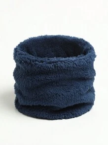 1 pieza Cuello de mujer elegante y cálido, estilo anillo, bufanda/pañuelo suave y amigable con la piel, máscara facial unisex casual cálida, a prueba de viento y frío para ciclismo y esquí al aire libre, gorro tubular de unicolor de invierno cálido y esponjoso, para uso diario y salidas en motocicleta