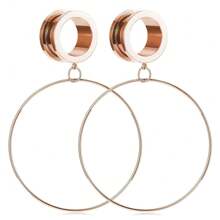 1-4 Cặp nút tai dạng ống bằng thép không gỉ, mặt dây chuyền hình mặt trăng, dụng cụ mở rộng, dụng cụ căng giãn, đồ trang sức xỏ khuyên tai hình mặt trăng 6mm-20mm - Nhiều màu - Xem 19