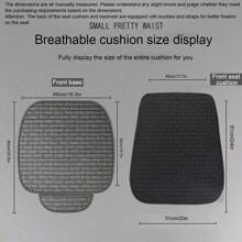 1 pieza Cojín de apoyo lumbar para asiento de coche de lino, diseño de guinga universal para todas las estaciones - Negro - Ver 11