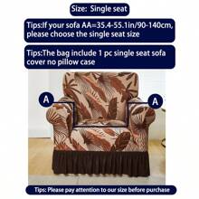 1 buah Sarung Sofa Sutra Susu Bermotif, Desain Tepi Bergelombang, Cocok untuk Sofa 2/3/4 Dudukan, Sepanjang Musim, Tahan Noda, Ramah Hewan Peliharaan, Dekoratif untuk Ruang Tamu - MultiWarna - View 13
