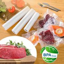 500 cm Bolsas de almacenamiento de alimentos frescos - 1 rollo de bolsas de vacío para alimentos - Máquina de sellado al vacío para preservar los alimentos frescos por mucho tiempo - La bolsa de envasado al vacío es adecuada para todas las máquinas de envasado al vacío, almacenamiento, organizador, cocina, viaje, artículos de cocina, utensilios de cocina, cosas de cocina.