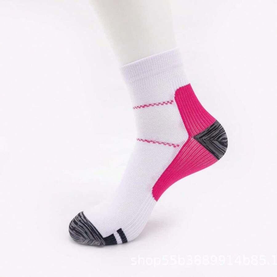 1 Pair Compression Socks For Running, Soccer Sports, Unisex, Plantar