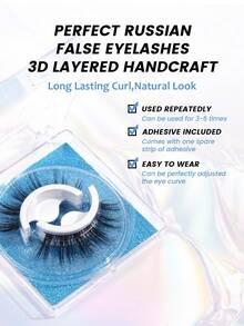 MAGEFY 5 Pairs Self Adhesive False Eyelashes Mixed Styles No Glue Natural Cross Manga Fake Eyelash Faux Mink Soft Hair 9-16mm - Black - View 5