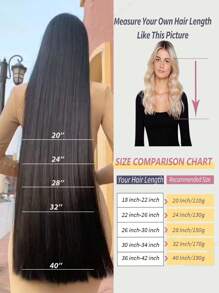 Extensiones de cabello negro extra largo liso con 5 clips, extensión de coleta para damas y niñas de 20 a 40 pulgadas, extensiones de cabello postizas para mujeres adecuadas para varias ocasiones, incluyendo festivales de música, fiestas, cosplay, vacaciones y todas las estaciones