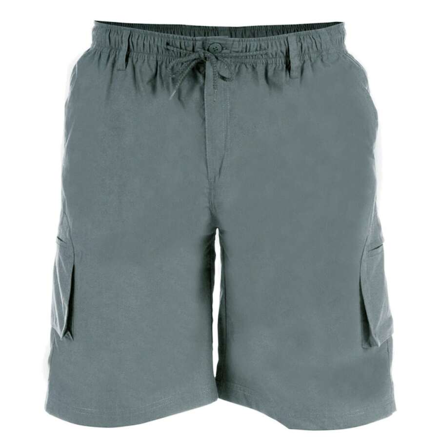 Duke D555 Mens Kingsize Nick Shaped Leg Cargo Shorts (Grey) - Grey - View 1