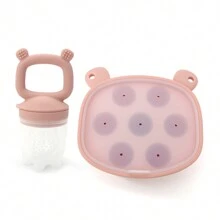 Baby Food Freezer Tray And Fruit Feeding Combo (2pcs), Breastmilk Popsicle Mold, Fruit Feeder And Baby Self Feeding Food Supplement Pacifier - Multicolor - View 9