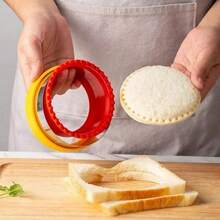 1 pieza/4 piezas Cortador y sellador de sándwiches, cortador de pastelería, para decoración de cajas de almuerzo de vuelta a la escuela, herramientas de repostería, accesorios de cocina - multicolor - Ver 5