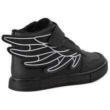 CALCADOS LGHT LIGHT Boys' Led Sneakers With Wings Casual School Boots - 黑色 - 查看 6