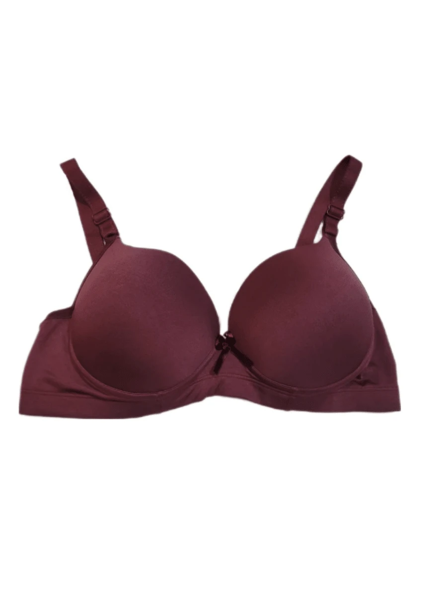 KIT 2 Plus Size Bras With Reinforced Straps For Adult Women - 酒紅色 - 查看 1