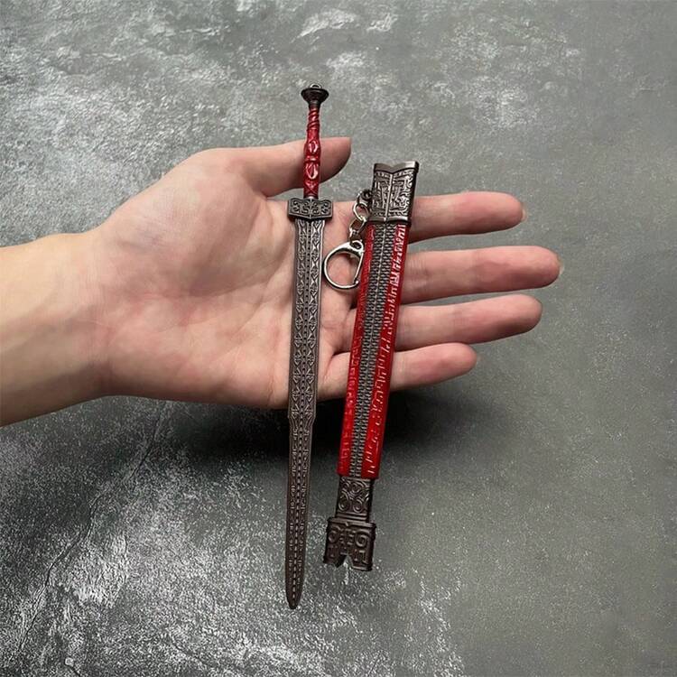 1件古代兵器模型火线游戏兵器唐代大刀初学者金属兵器模型合金人偶生日礼物便捷 - 彩色 - 查看 10