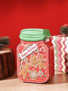 1 件 - 圣诞锡盒、带盖金属罐、姜饼人、圣诞树、汽车图案、圣诞快乐、节日快乐、圣诞老人饼干字母、圣诞礼物、圣诞节节日礼盒、圣诞节和新年派对用品、圣诞节情人节 - 彩色 - 查看 6