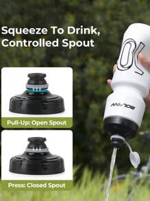 BOALNY BOLANY 750ML Mountain Bike Water Bottle, Squeeze Sports Water Bottle For Outdoor Fitness, Portable Cycling Drinking Cup