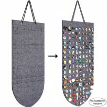 قطعة واحدة من حامل دبوس إبرة الصنارة بشكل جداري رمادي اللون لحفظ وعرض دبابيس الأزرار والقبعات، حامل لاستقبال ما يصل إلى 141 دبوس. مثالي للعودة إلى المدرسة اليوم الوطني سعودي توزيعات العودة الى المدرسة