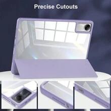 1 pieza Funda protectora de acrílico transparente con ranura para lápiz y diseño de mármol colorido para Pad Tablet 6/6Pro, Redmi Pad 10.61 SE, que proporciona protección antideslizante