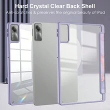 1 pieza Funda protectora de acrílico transparente con ranura para lápiz y diseño de mármol colorido para Pad Tablet 6/6Pro, Redmi Pad 10.61 SE, que proporciona protección antideslizante