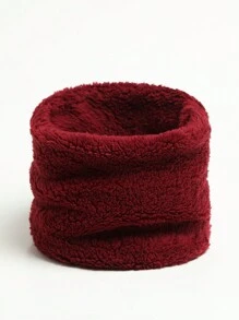 1 pieza Cuello de mujer elegante y cálido, estilo anillo, bufanda/pañuelo suave y amigable con la piel, máscara facial unisex casual cálida, a prueba de viento y frío para ciclismo y esquí al aire libre, gorro tubular de unicolor de invierno cálido y esponjoso, para uso diario y salidas en motocicleta