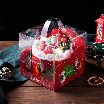 Christmas Dessert Cake Box, Christmas Decorations, Christmas Supplies, Packing Box, Candy Box, Chocolate Packing Box, Party Gifts, Birthday Decorations, Wedding Decorations, Party Supplies