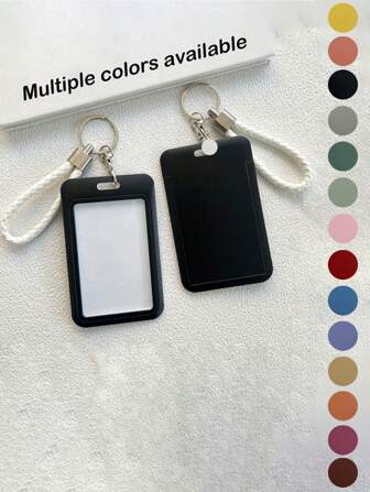 1 PC Solid Color Hard Card Clip Plastic Bus Card Protective Cover Student Meal Card Campus Card Access Card Clip Multi-Color Optional Detachable Card Placement Cannot Be Worn On The Wrist Card Holder Wallet Business Card Holder Credit Card Holder Id Card Holder Women For Women For Men Card Wallet