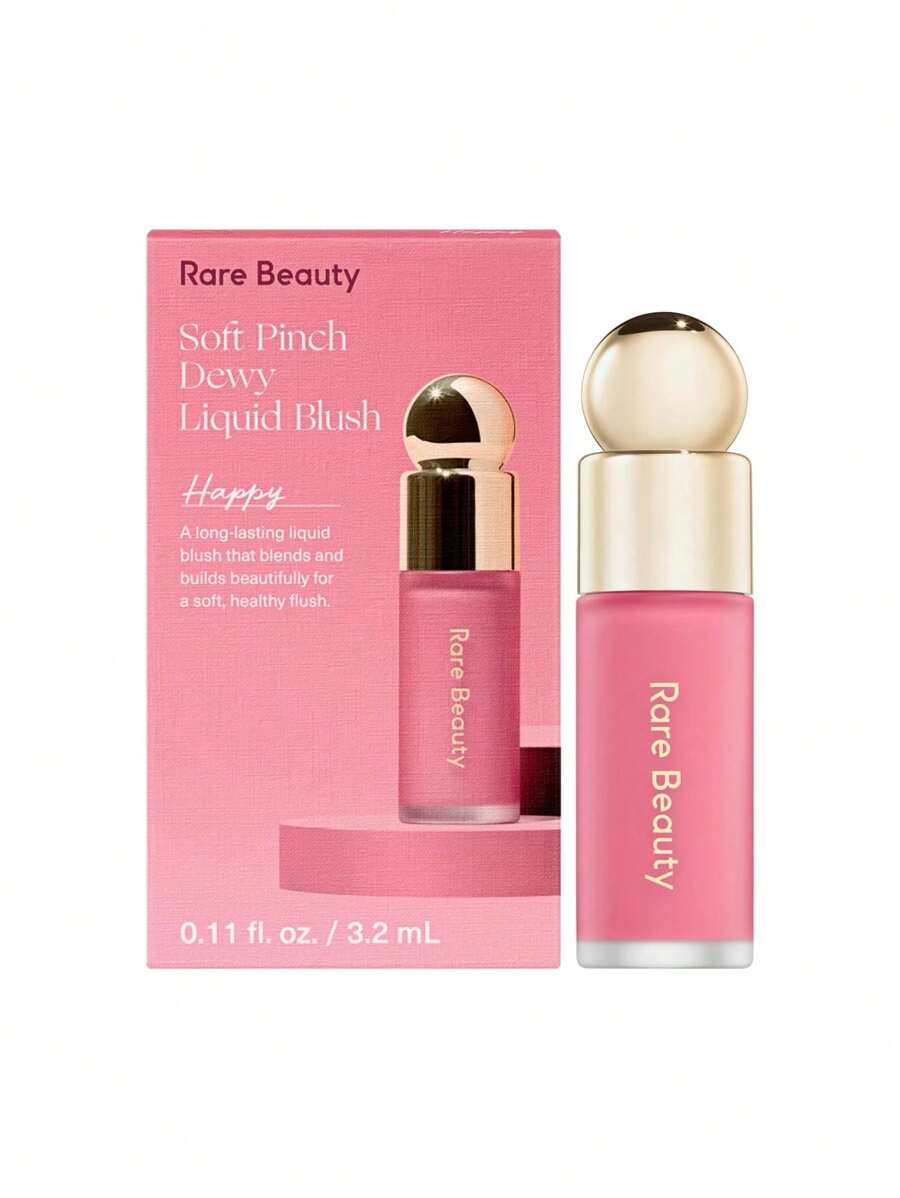Rare Beauty Selena Mini Soft Liquid Blush Tono Happy 3.2ml - Rosa - Ver 1