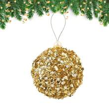 4 piezas Adornos de bolas de Navidad a prueba de roturas, fáciles de instalar, para agregar un ambiente festivo, adecuados para bodas, compromisos (8cm), Navidad - Multicolor - Ver 2