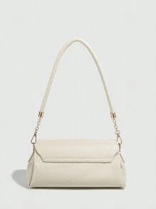Bolso de hombro de PU, cierre con cremallera, de moda y muy atractivo, minimalista, versátil, estilo baguette, nicho, casual, para commuter, bolso de brazo para mujeres Día de San Valentín