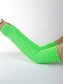 1 件多色针织保暖露指手套，厚实保暖，适合秋冬季 - 彩色 - 查看 9